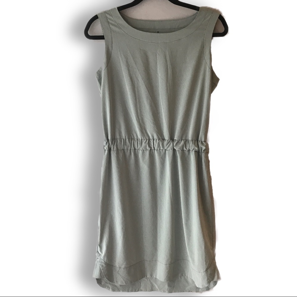 Athleta | Astra Dress Gray/White Stripes | Size 6